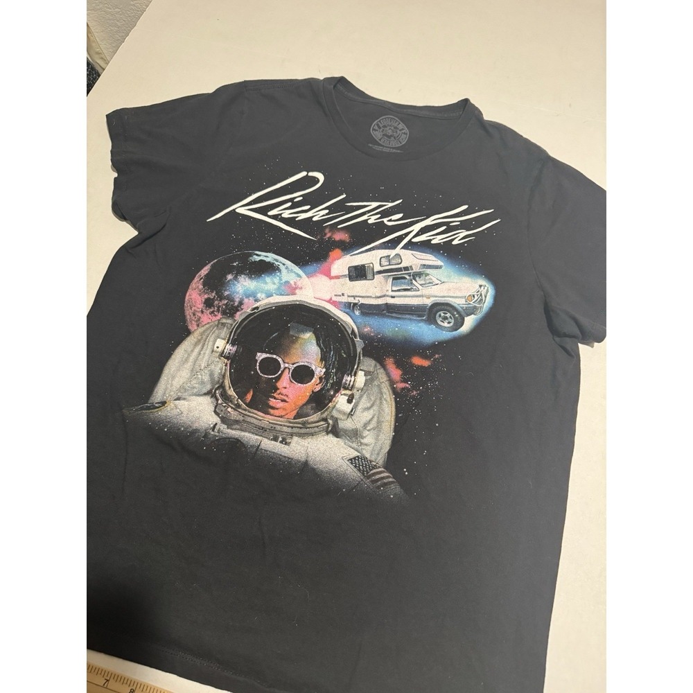 Rich the Kid, Hip-Hop, Rapper, Black T-shirt, men's 2XL Pullover Tee